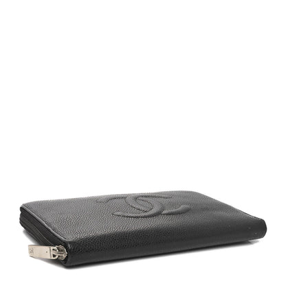 Chanel Caviar CC Timeless Large Zip Around Wallet Black 4 of 12