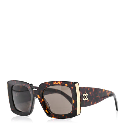 Chanel Acetate Rectangle Sunglasses 5435 Tortoise 1 of 7