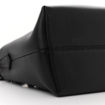 Fendi Vitello Dolce Scalloped Pearl Studded Medium By The Way Boston Bag Black 10 of 12