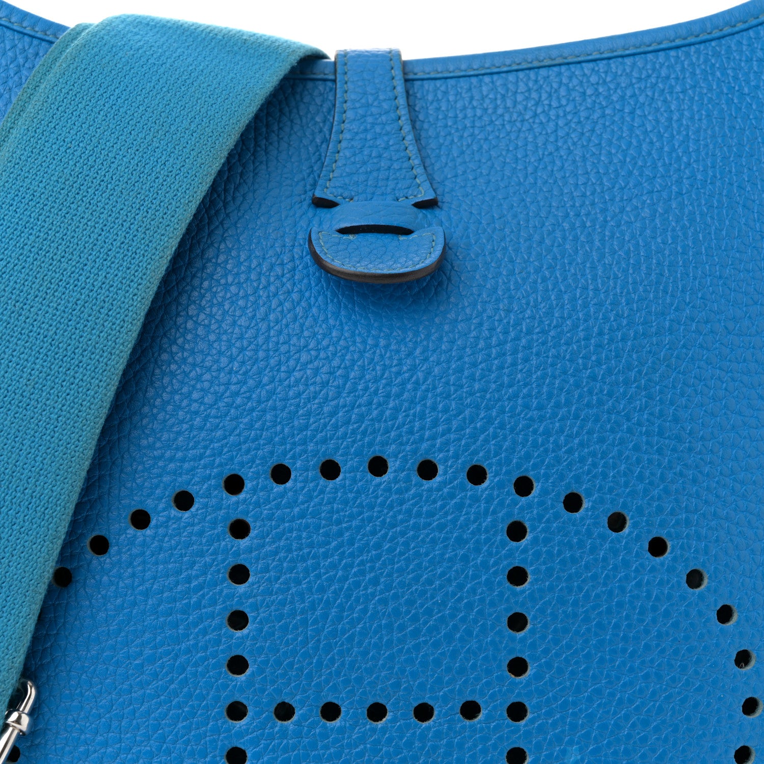 Hermes Taurillon Clemence EVELYNE III PM Bleu Hydra 8 of 14