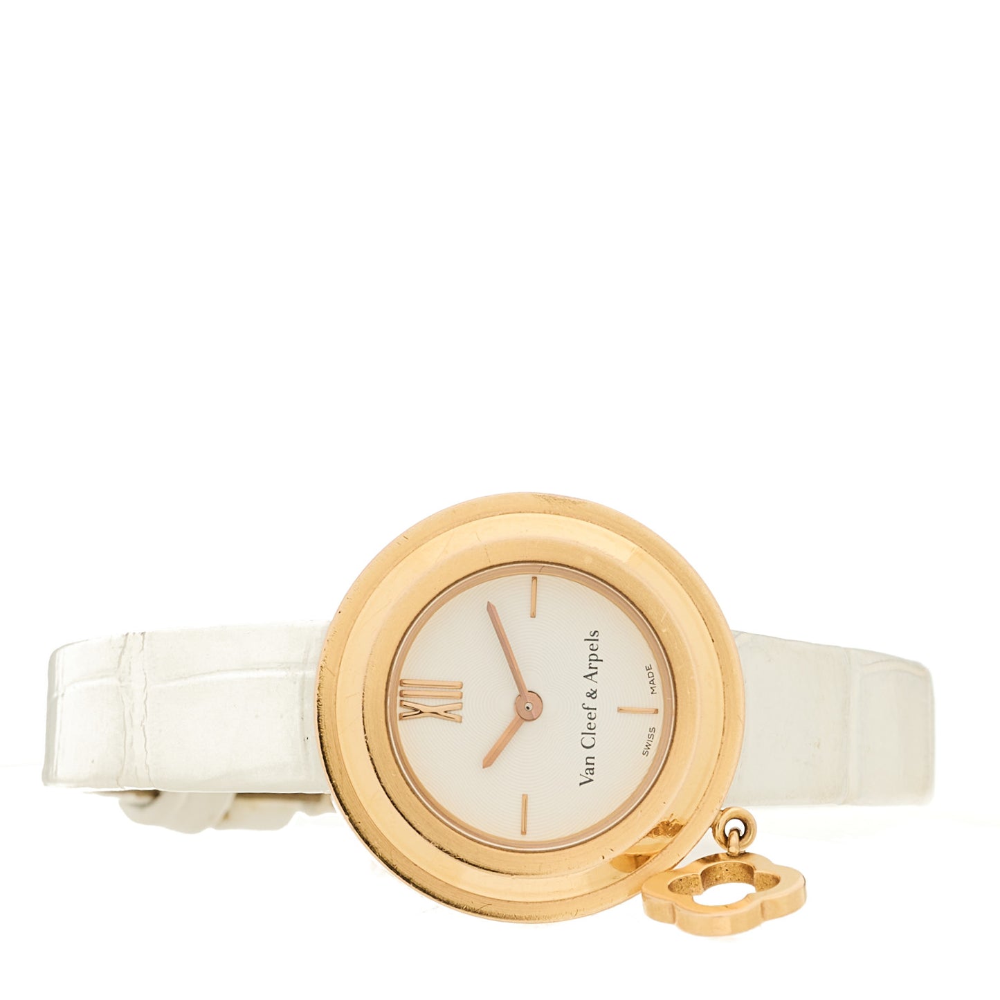 18K Rose Gold Alligator 25mm Charms Quartz Watch