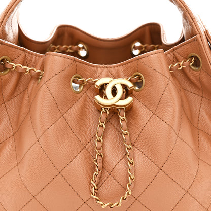 Chanel Caviar Quilted Small Chanel 25 Handbag Brown 8 of 10