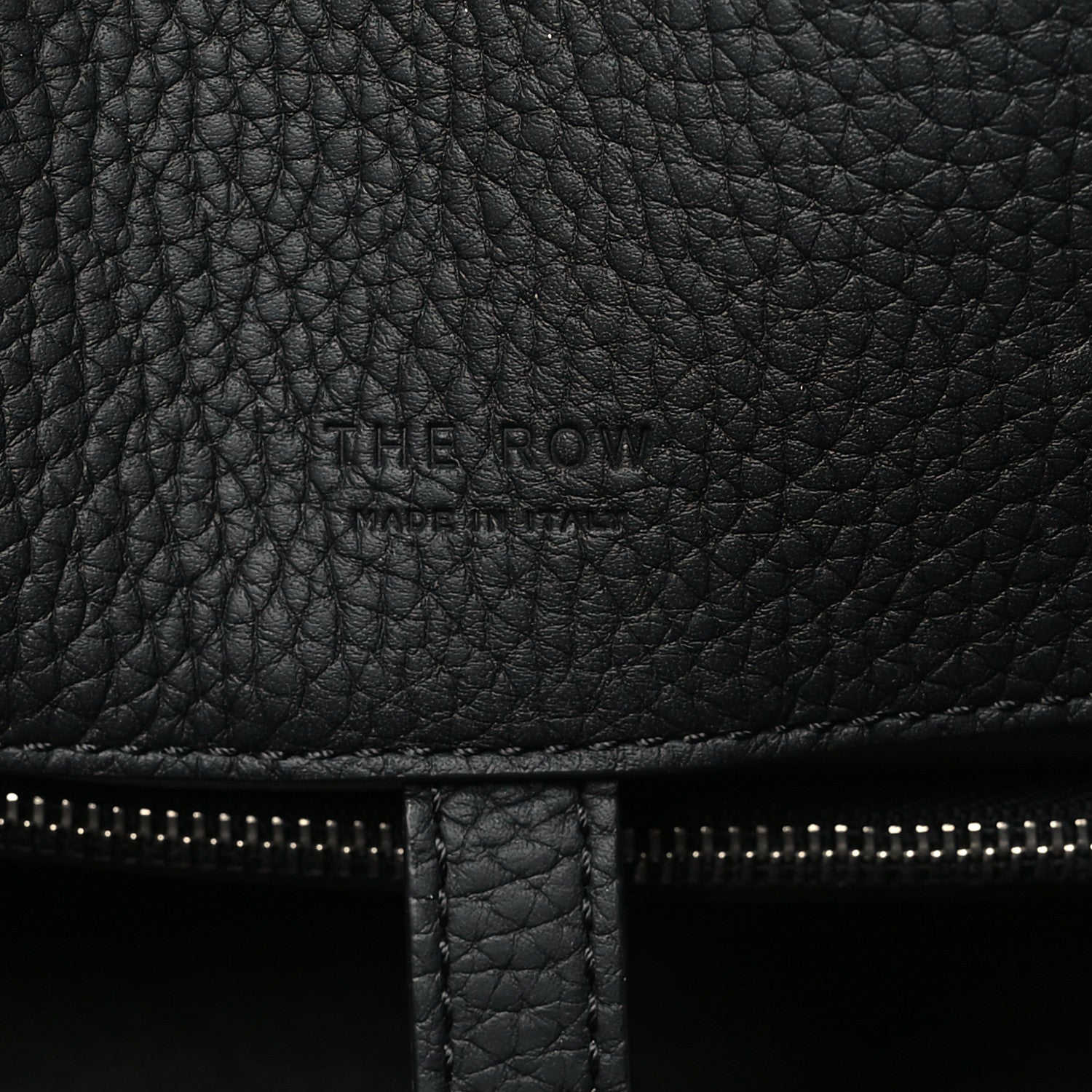 The Row Matte Grained Calfskin Margaux Shoulder 12 Black 6 of 9