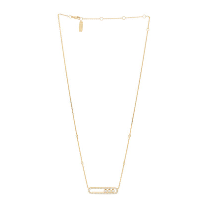 Messika 18K Yellow Gold Diamond Move Pave Necklace 3 of 6