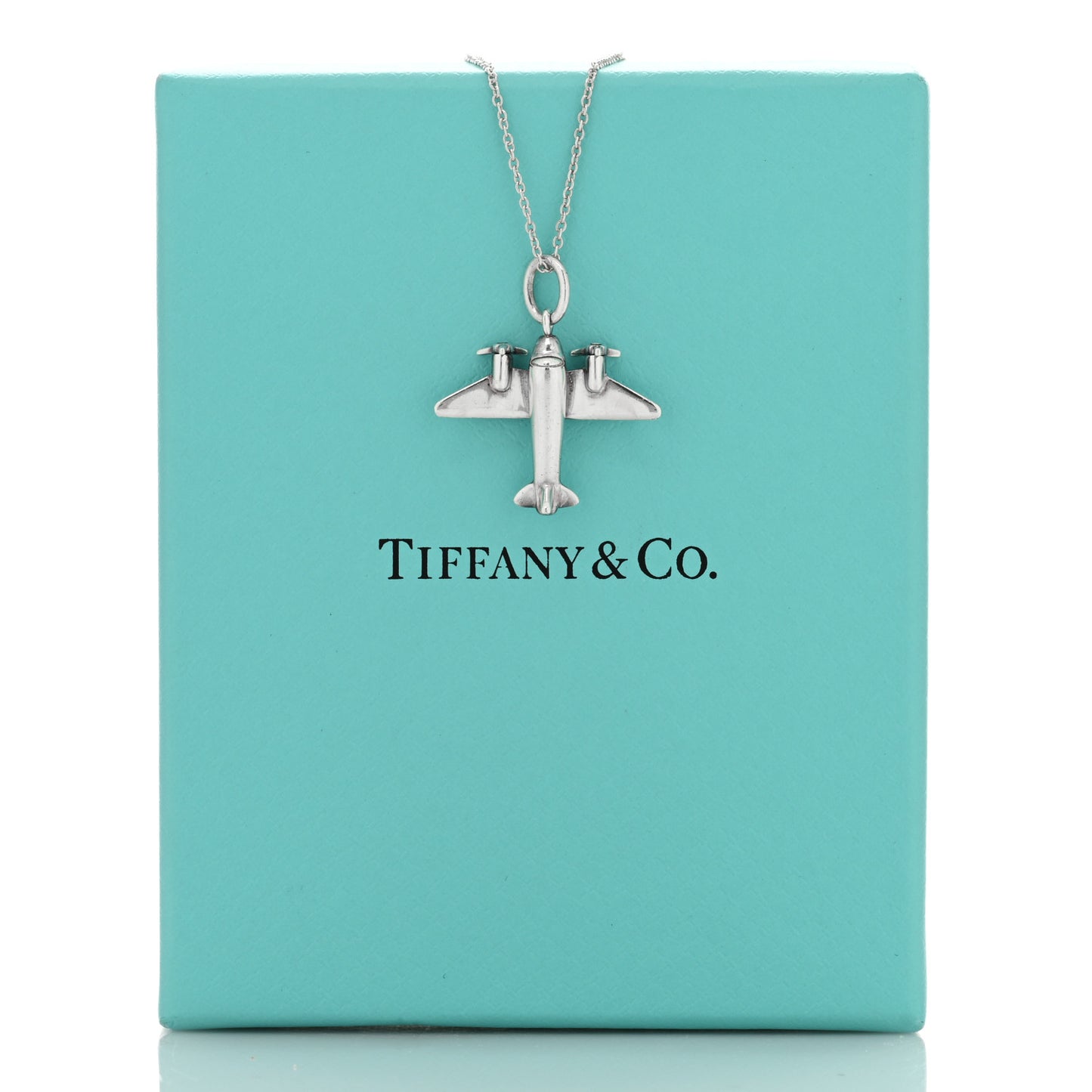 Sterling Silver Airplane Pendant Necklace
