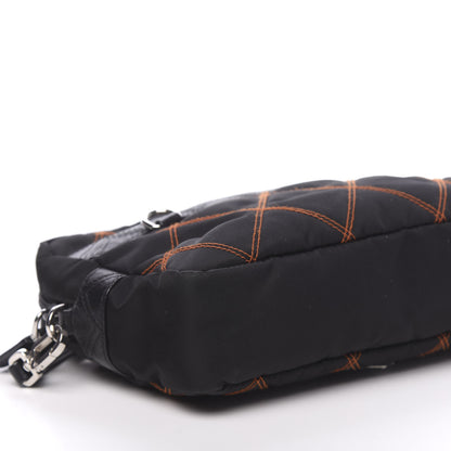 Prada Nylon Tessuto Impuntu Quilted Shoulder Bag Black 8 of 10