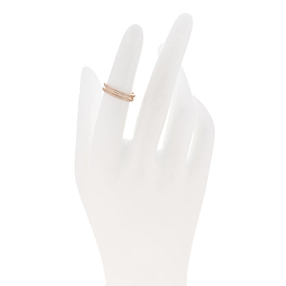 Hermes 18K Rose Gold Diamond Ariane Wedding Band Ring 48 4.5 2 of 5