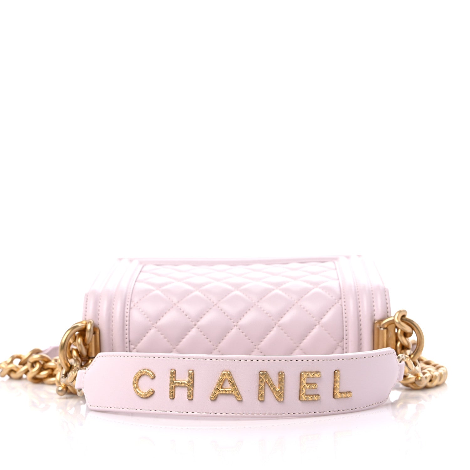 Chanel Calfskin Small Boy Logo Top Handle Flap Lilac 11 of 12