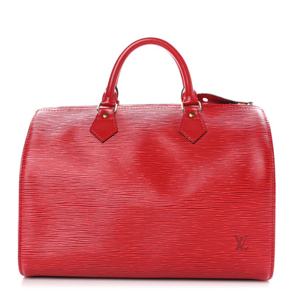 Louis Vuitton Epi Speedy 30 Castillan Red 1 of 13