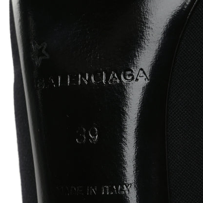 Balenciaga Jersey Crepe Extreme Pointed Toe Knife Booties 39 Black 6 of 6