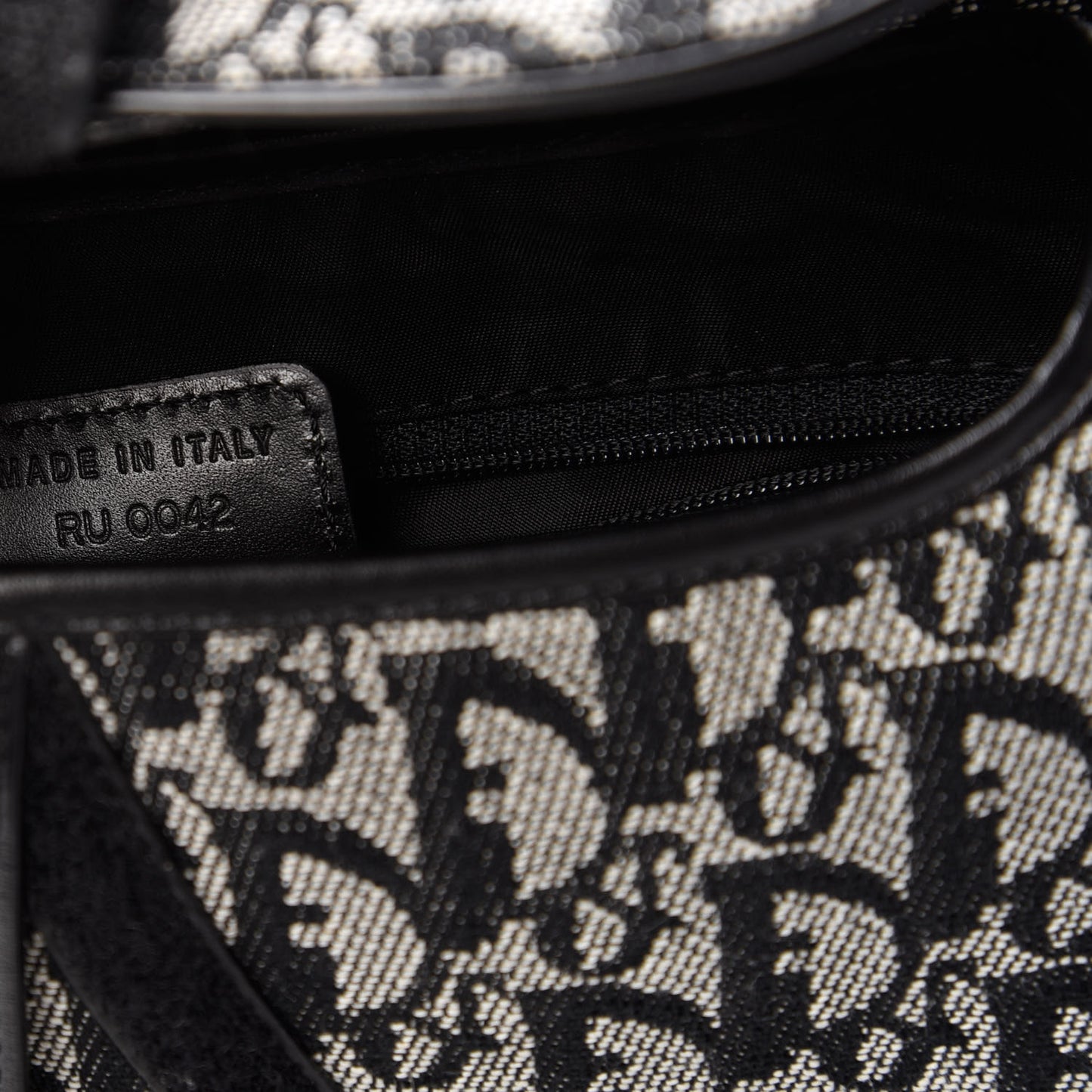 Monogram Double Saddle Bag Black