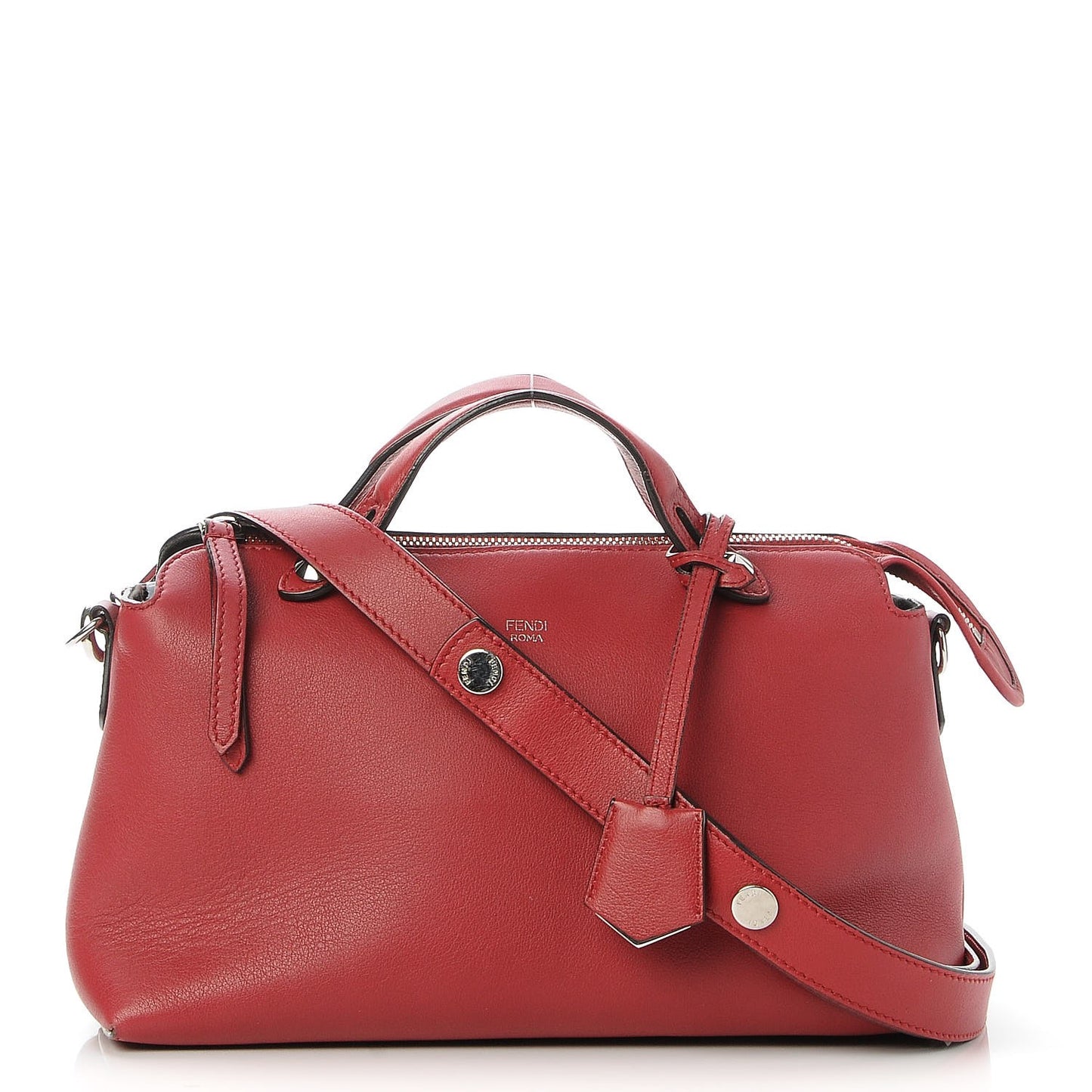Vitello Dolce Marmol Medium By The Way Boston Bag Ciliegia