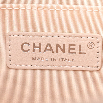 Chanel Caviar Chevron Quilted Medium Boy Flap Light Beige 6 of 11