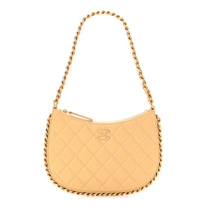 Chanel Shiny Crumpled Lambskin Quilted Trendy Chain Around Yellow 1 of 11