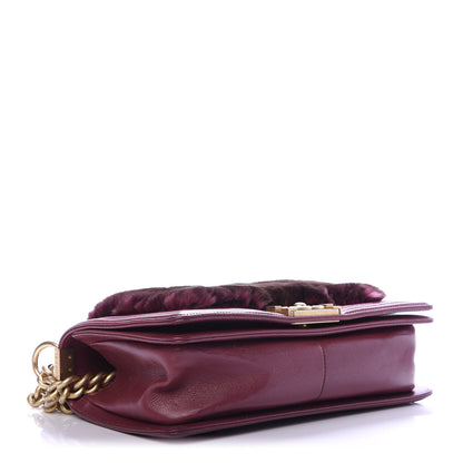 Chanel Orylag Rabbit Fur Calfskin Medium Boy Flap Red 4 of 9