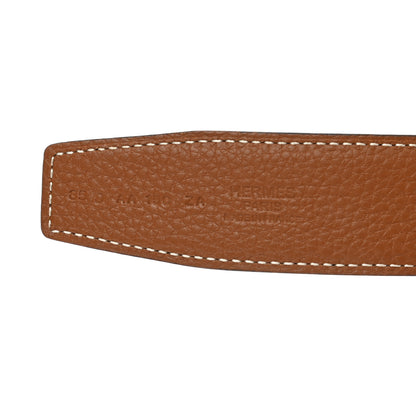Hermes Swift Togo 32mm H Belt 85 Black Gold 3 of 5