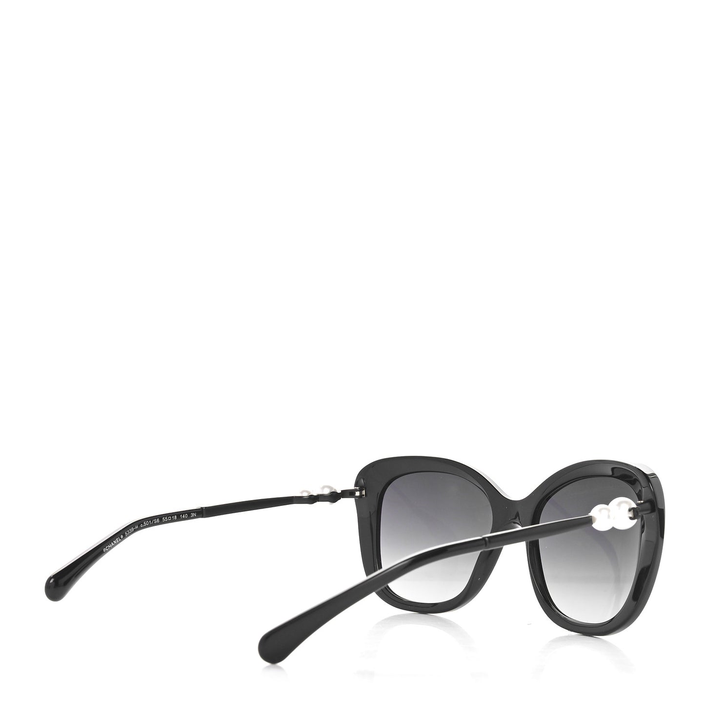 Acetate Butterfly Winter Pearl Sunglasses 5339-H Black