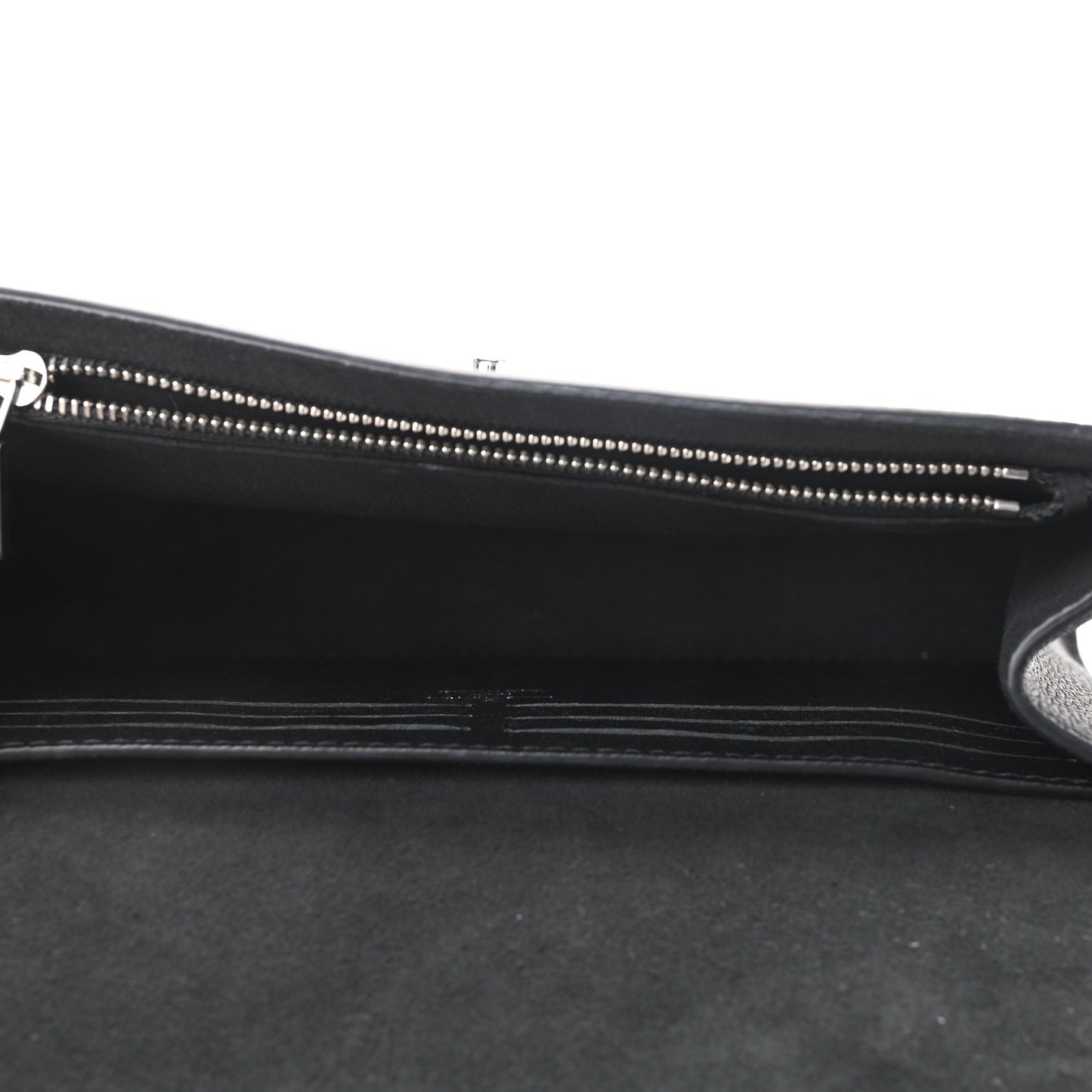 Calfskin Lockme Clutch Black