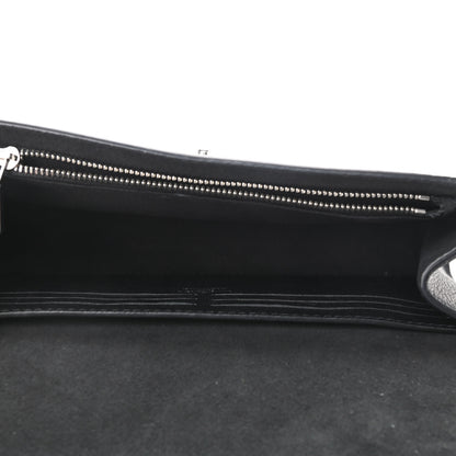 Louis Vuitton Calfskin Lockme Clutch Black 5 of 12