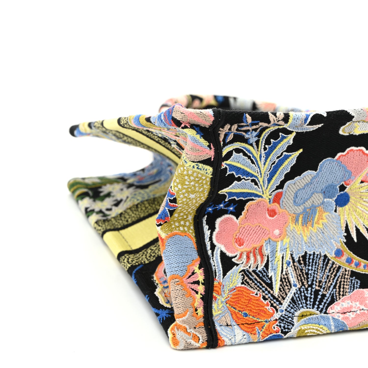 Christian Dior Canvas Zodiac Fantastico Embroidered Medium Book Tote Black Multicolor 9 of 13