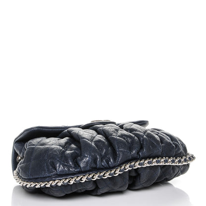 Chanel Washed Lambskin Quilted Medium Chain Around Messenger Navy Blue 4 of 7