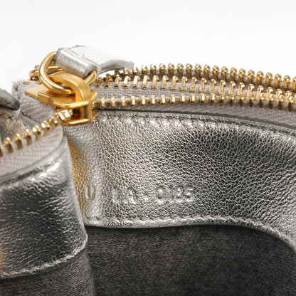 Celine Laminated Smooth Lambskin Large Trio Crossbody Bag Silver 7 of 7