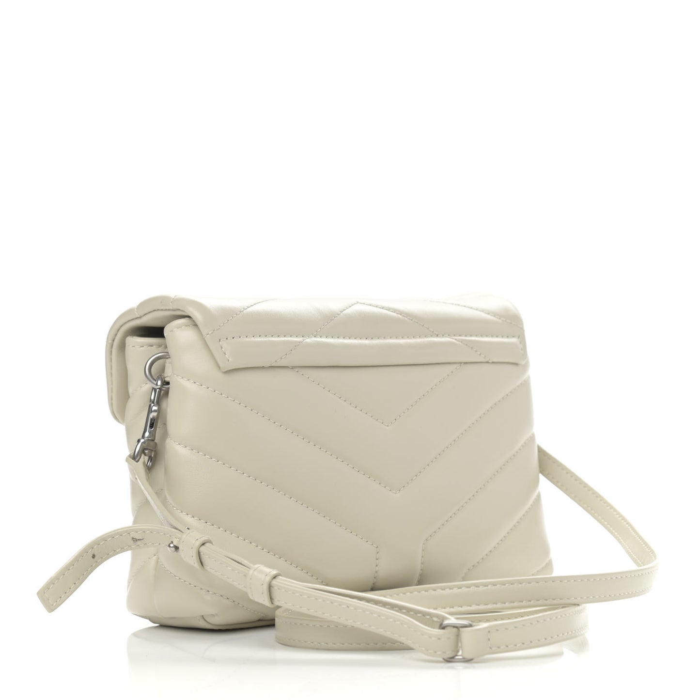 Calfskin Y Quilted Monogram Toy Loulou Crossbody Bag Ivory