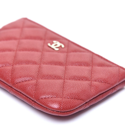 Chanel Caviar Quilted Small Cosmetic Case Red 7 of 11