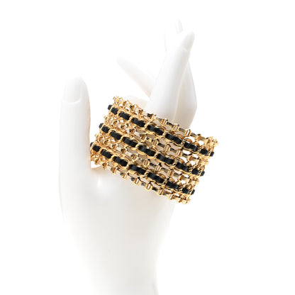 Chanel Lambskin Chain CC Cuff Black Gold 2 of 4