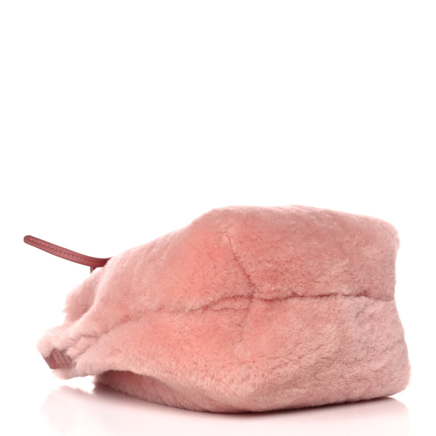 Shearling Mini Bucket Bag Blush