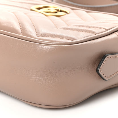 Gucci Calfskin Matelasse Mini GG Marmont Chain Shoulder Bag Porcelain Rose 10 of 10