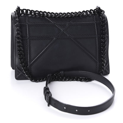 Christian Dior Ultra Matte Calfskin Studded Medium Diorama Flap Bag Black 3 of 11