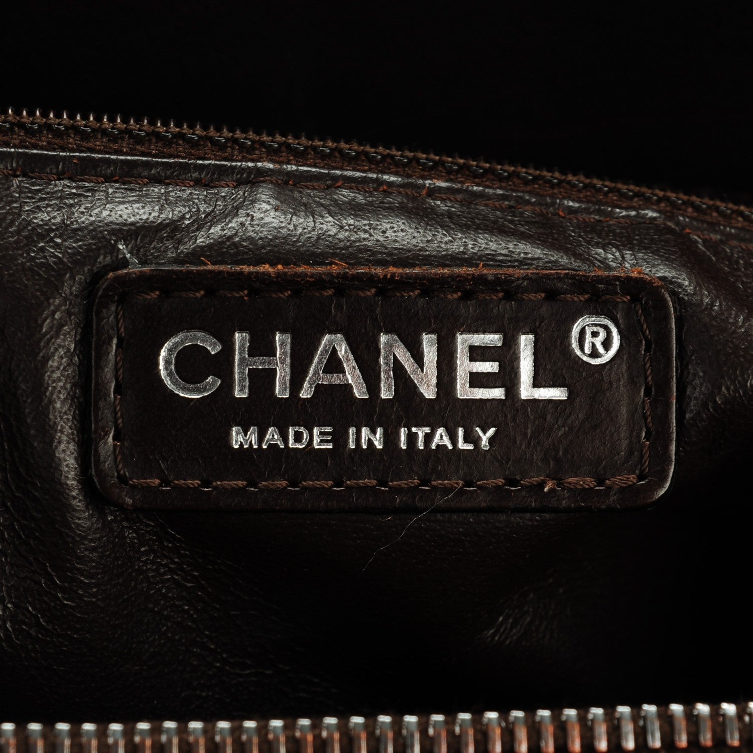 Chanel Calfskin Quilted Grand Shopping Tote GST Dark Brown 6 of 7