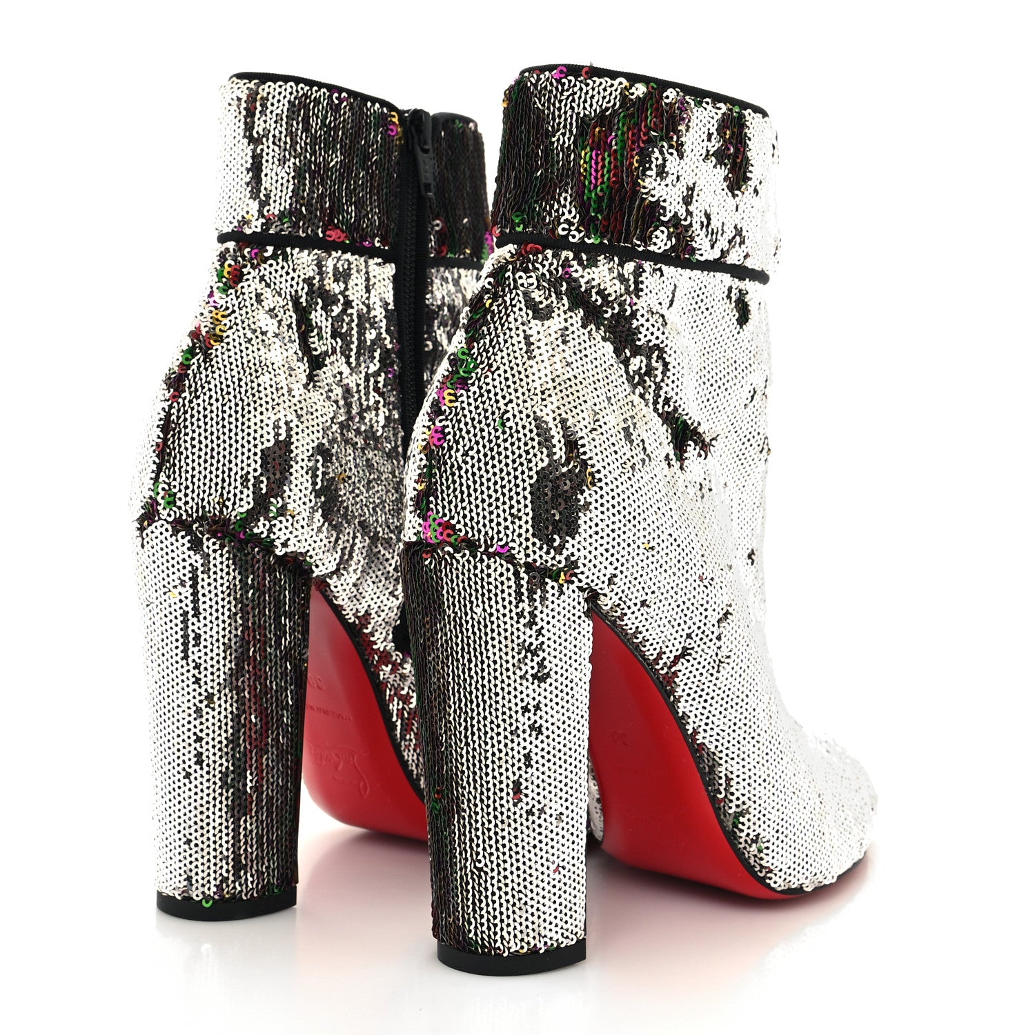 Christian Louboutin Paillettes Moulamax 100 Booties 38 Multicolor 4 of 6