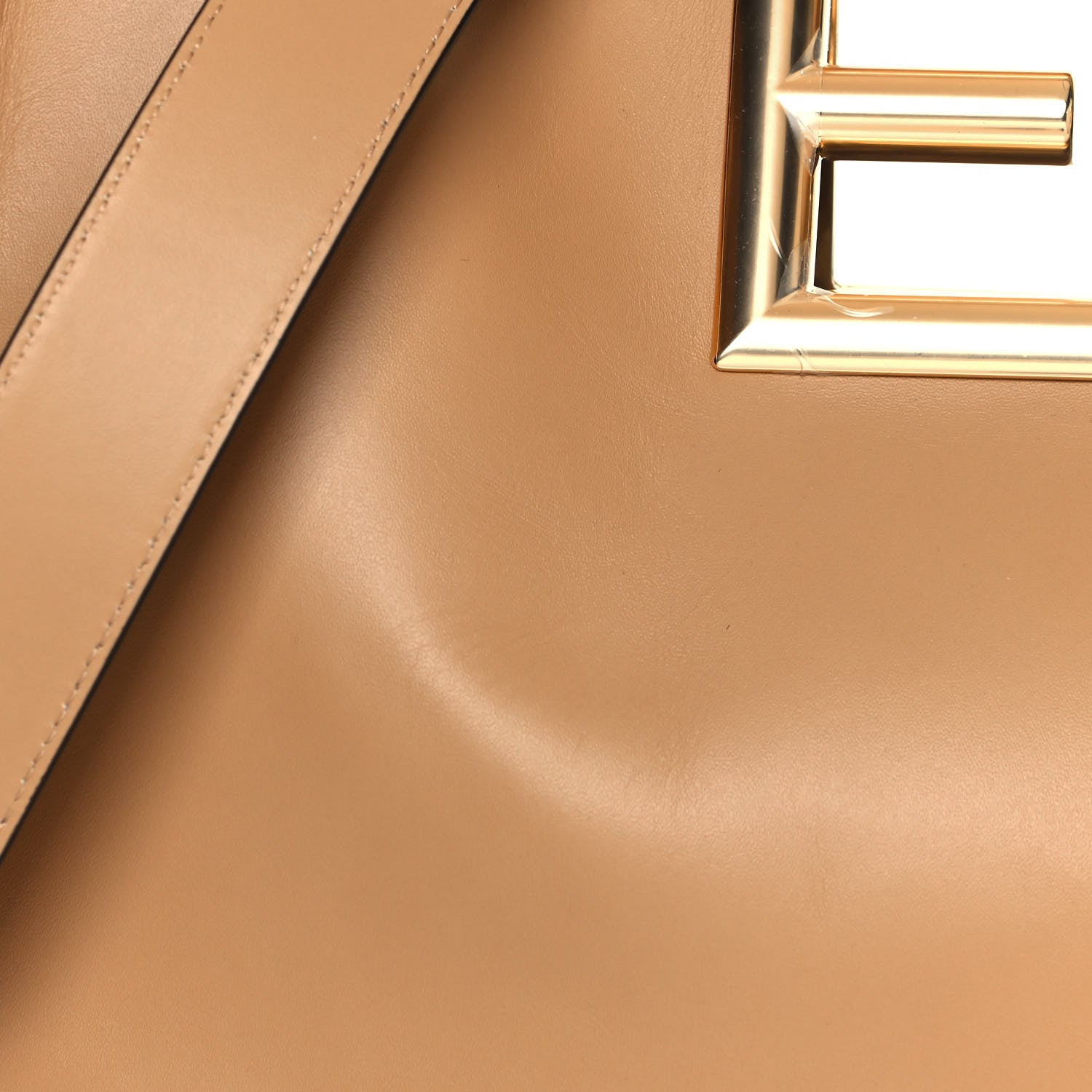 Fendi Vitello King Medium Fendi Way Tote Miele Scuro 8 of 15