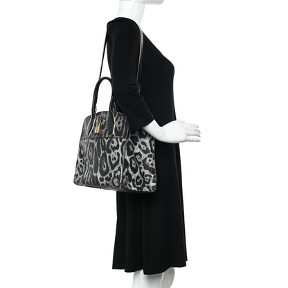 Louis Vuitton Canvas Calfskin Wild Animal Print City Steamer MM Black 2 of 13