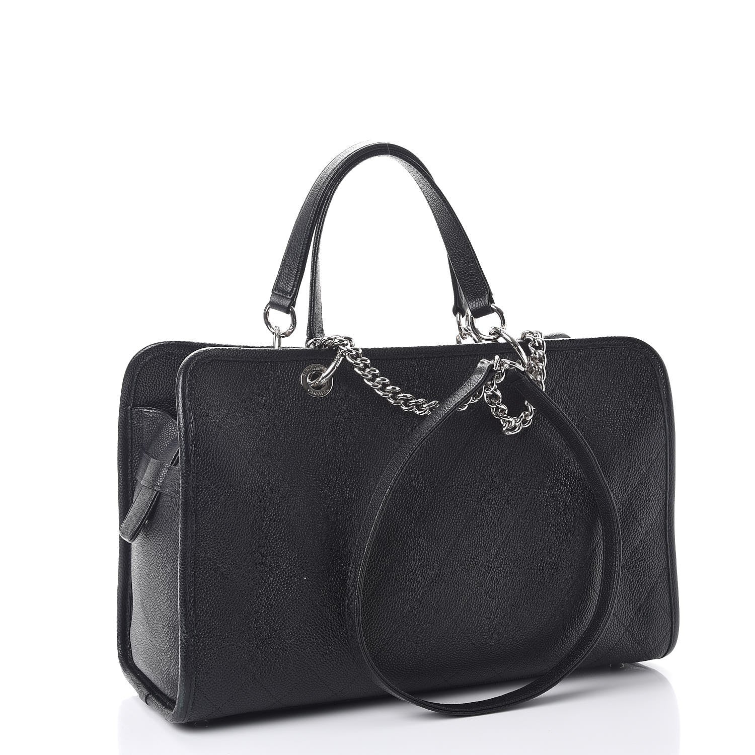 Chanel Caviar Stitched Shopping Tote Black 3 of 13