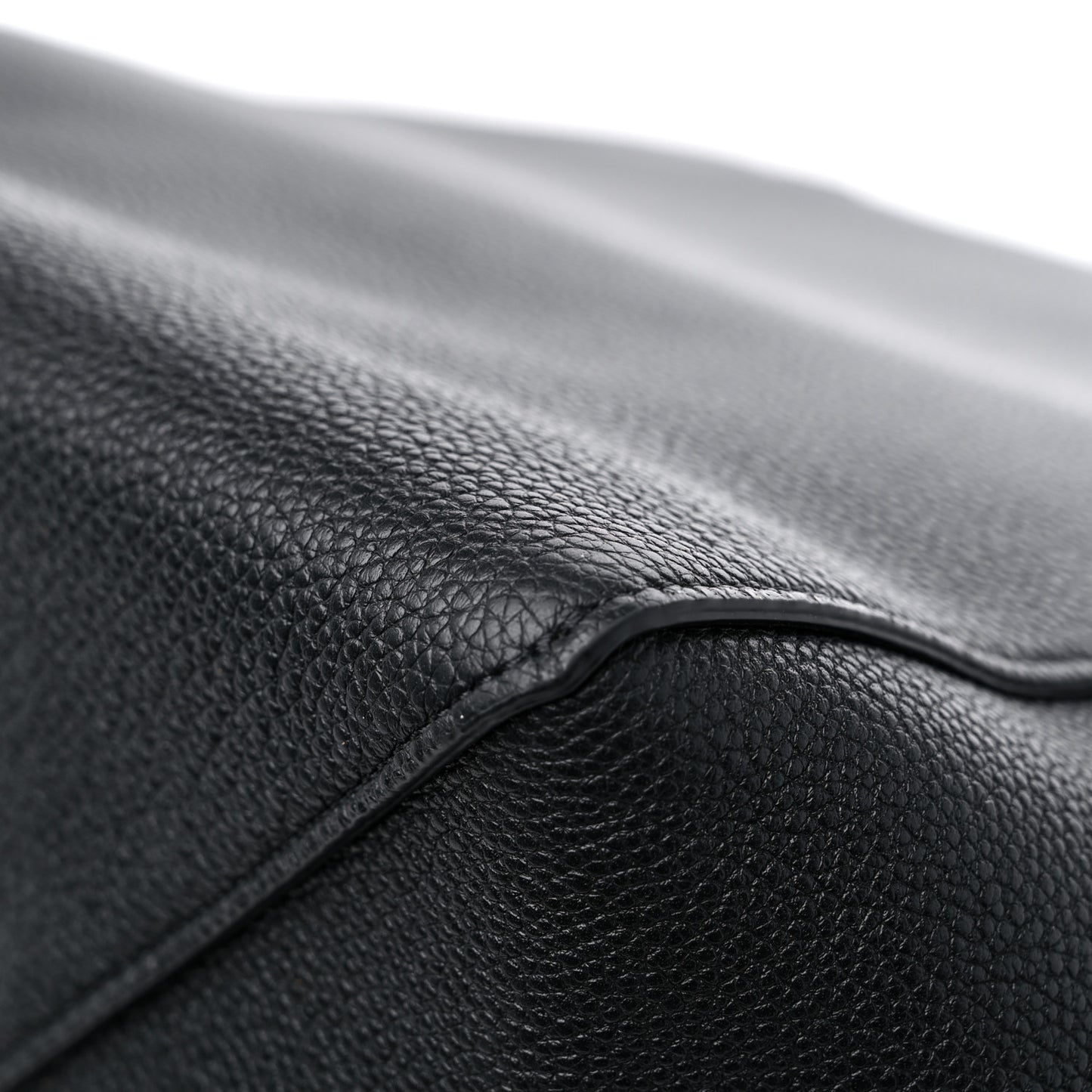 Soft Grained Calfskin Small Belt Cabas Phantom Black