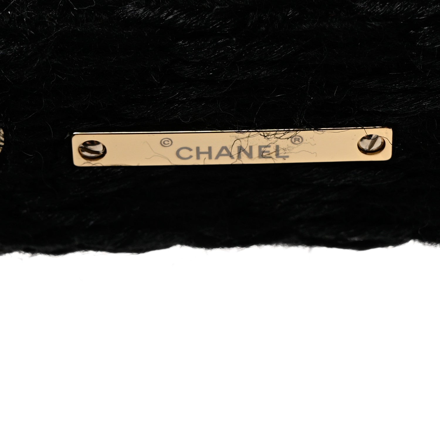 Chanel Acetate Tweed Wool CC Chain Rectangle Sunglasses 71549 Black 6 of 8