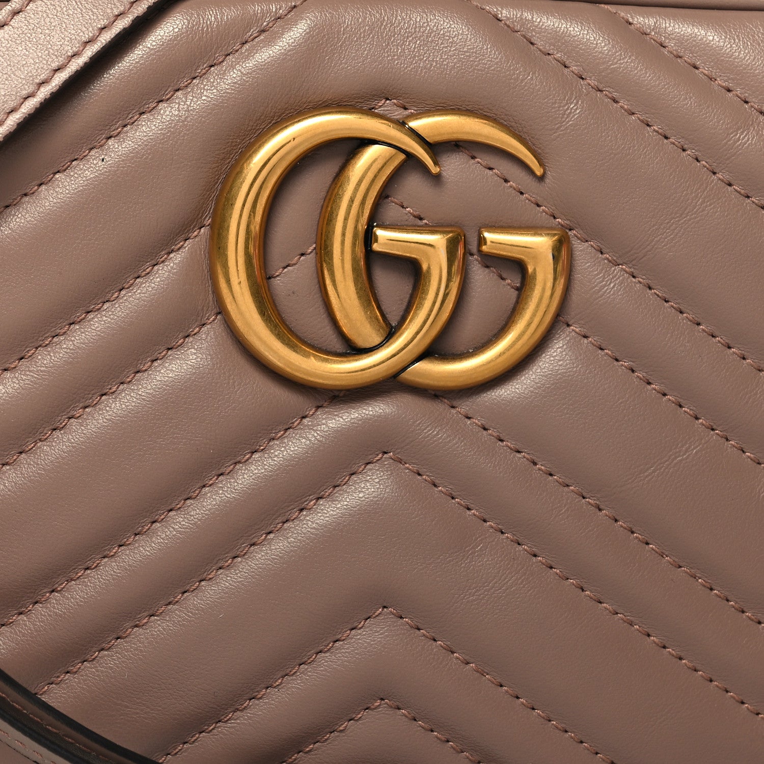 Gucci Calfskin Matelasse Small GG Marmont Chain Shoulder Bag Porcelain Rose 8 of 11