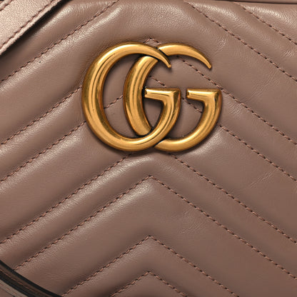 Gucci Calfskin Matelasse Small GG Marmont Chain Shoulder Bag Porcelain Rose 8 of 11