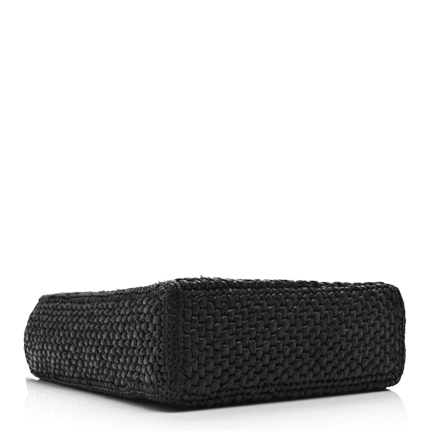 Loewe Raffia Calfskin Standard A5 Tote Bag Black White 4 of 9