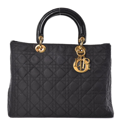 Christian Dior Nylon Cannage Large Lady Dior Black 1 of 10