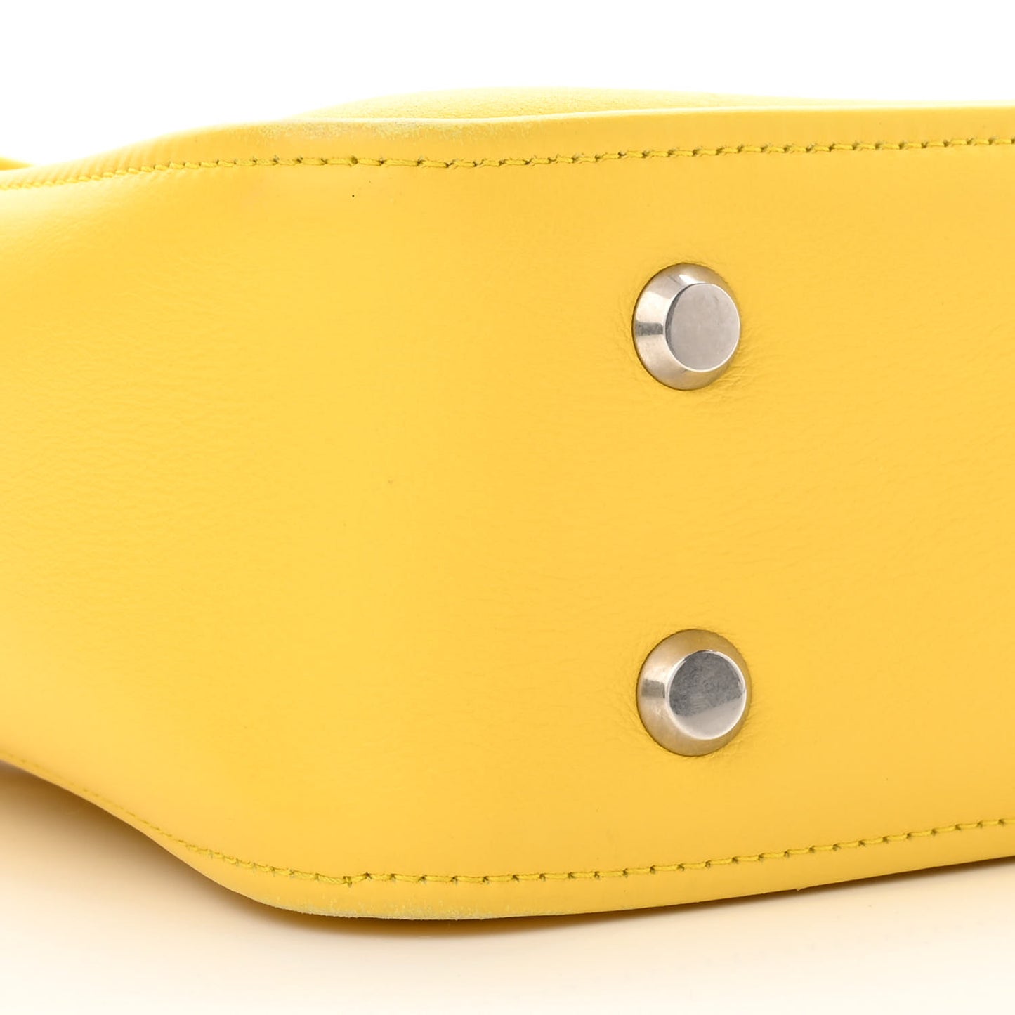 Shiny Day Calfskin Logo S Triangle Duffle Jaune Black