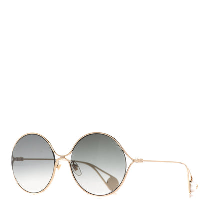 Gucci Round Pearl Tip Sunglasses GG0253SA Gold 1 of 6