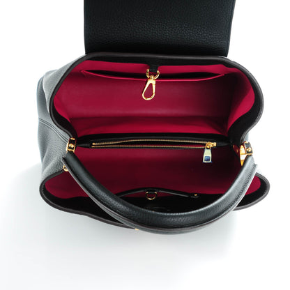 Louis Vuitton Taurillon Capucines MM Black 5 of 7
