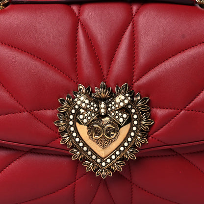Dolce & Gabbana Nappa Quilted Large Devotion Bag Red 6 of 8