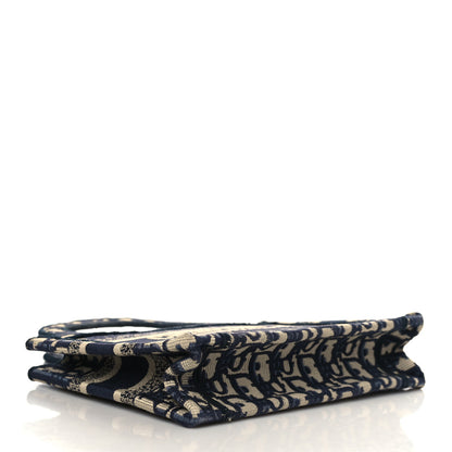 Christian Dior Oblique Mini Book Tote Blue Multicolor 4 of 8