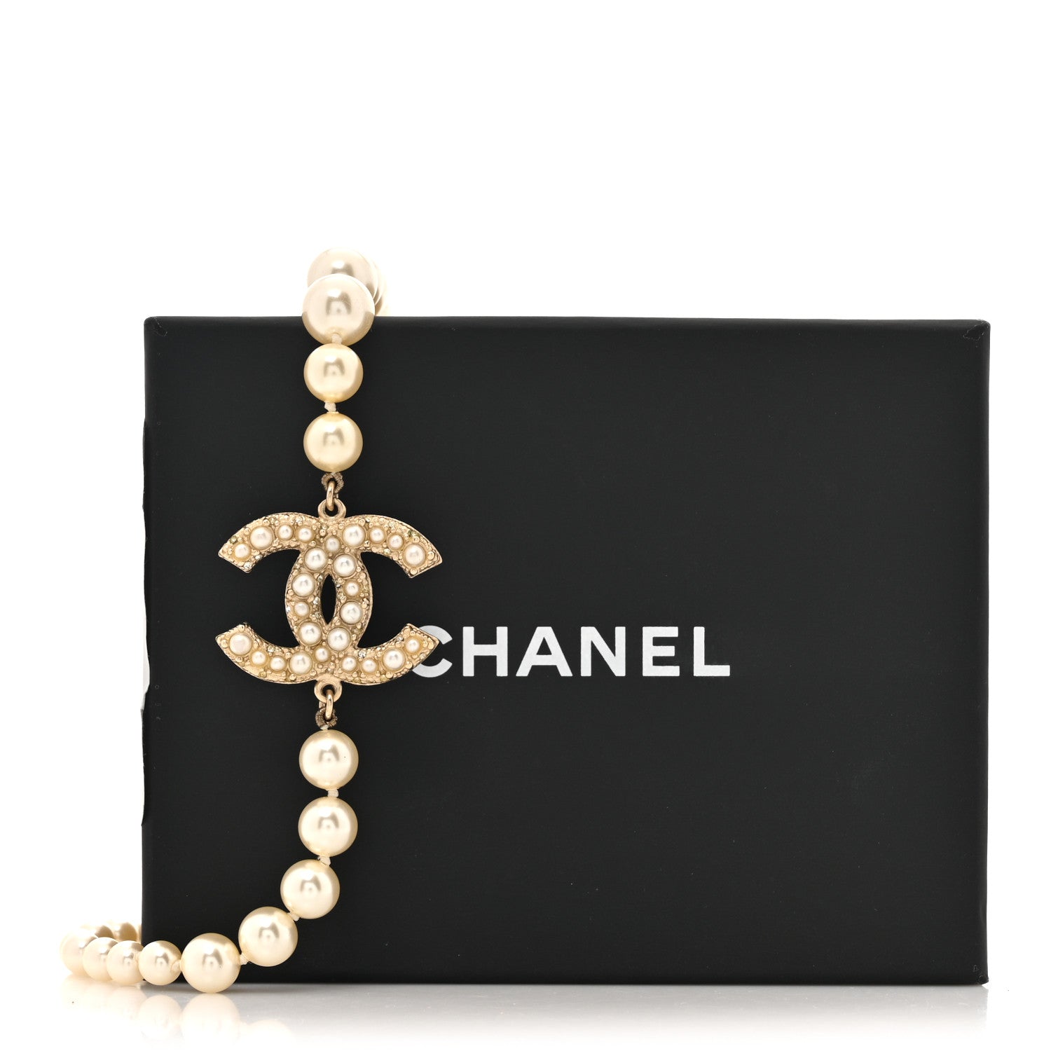Chanel Pearl CC 100th Anniversary Necklace Light Gold 5 of 5