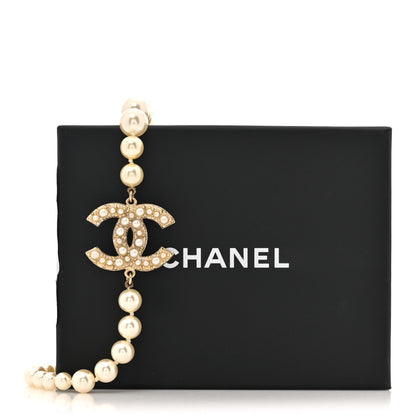 Chanel Pearl CC 100th Anniversary Necklace Light Gold 5 of 5